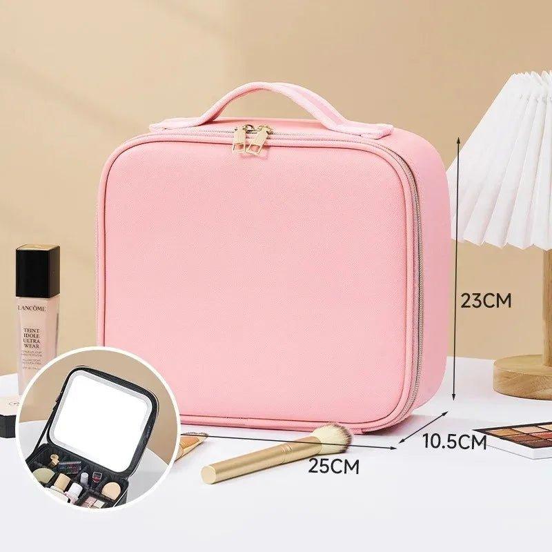 Trousse Cosmétique de Voyage avec Miroir LED - Glamour Box