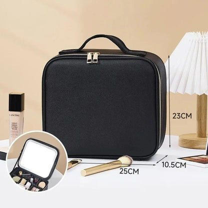 Trousse Cosmétique de Voyage avec Miroir LED - Glamour Box